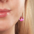 Cherry Borealis | .925 Sterling Silver | Galaxy Glass Chain Drop Threader Earrings
